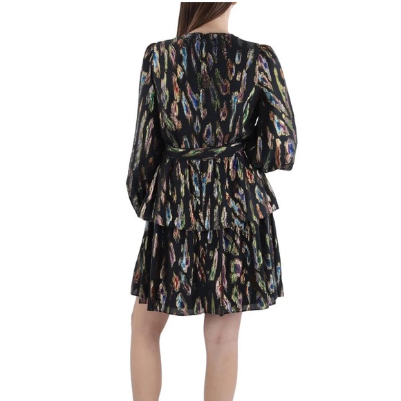 JULIA JORDAN  Size 4
Womens Metallic Above Knee Wrap Dress - Picture 8 of 8